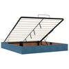 vidaXL Cama otomana con colchones y luces LED azul oscuro 200x200 cm