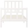 vidaXL Estructura de cama madera maciza de pino blanco 100x200 cm