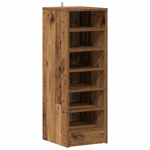 vidaXL Zapatero de aglomerado madera vieja 32x35x92 cm