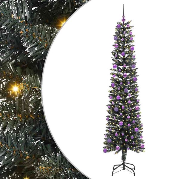 vidaXL &Aacute;rbol de Navidad artificial Verde 210 cm PVC, Pl&aacute;stico y Acero