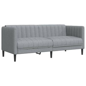 vidaXL Sof&aacute; de 2 plazas tela gris claro