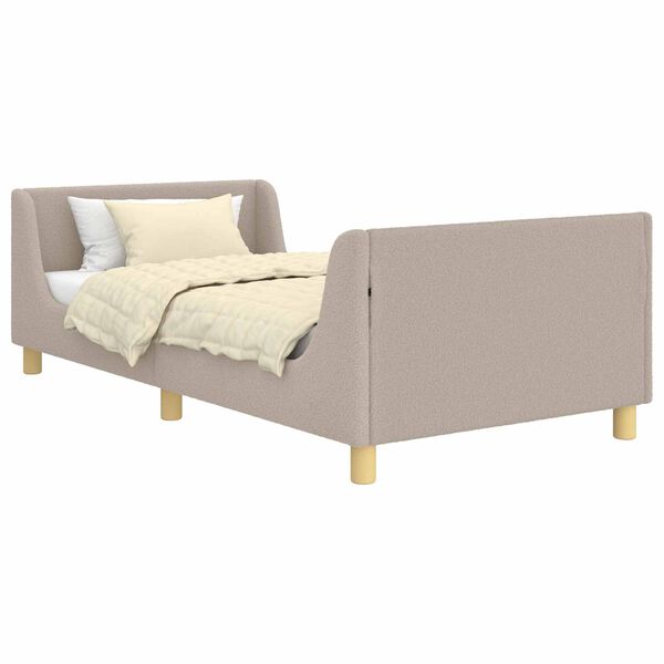 vidaXL Cama para niños con cabecero Gris Claro 90 x 200 cm