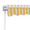 vidaXL Toldo plegable de operaci&oacute;n manual 300 cm amarillo y blanco