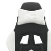 vidaXL Silla gaming giratoria cuero sint&eacute;tico negro y blanco