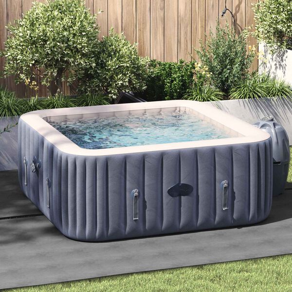 vidaXL Lona para el fondo de la piscina Gris Claro 274 x 274 x 0,1 cm