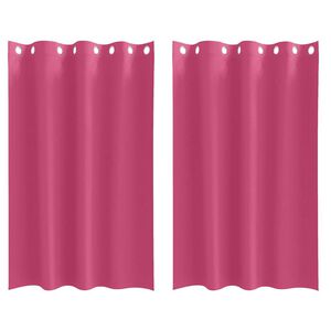 vidaXL Cortinas Opacas con Anillas 2 pcs Rosa Brillante 175 x 140 cm