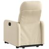 vidaXL Sill&oacute;n reclinable elevable de tela color crema