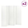 vidaXL Biombos divisores de 5 paneles 2 uds blanco acero 200x180 cm