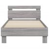 vidaXL Estructura de cama cabecero luces LED gris Sonoma 90x200 cm
