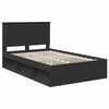 vidaXL Estructura de cama Negro 120 x 200 cm Madera de pino macizo