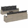 vidaXL Conjunto de sof&aacute; de jard&iacute;n 9 uds. 8-N&uacute;mero de plazas Gris