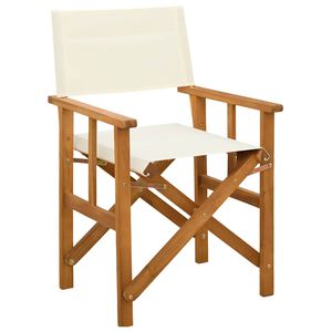 vidaXL Silla de director madera maciza de acacia