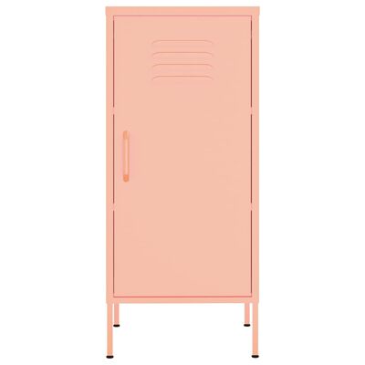 vidaXL Armario de almacenamiento acero rosa 42,5x35x101,5 cm