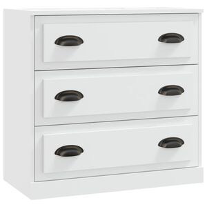 vidaXL Aparador de madera contrachapada blanco 70x35,5x67,5 cm