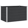 vidaXL Arriate elevado Negro 150 x 100 x 91 cm WPC y Aluminio