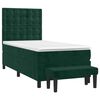 vidaXL Cama box spring con colch&oacute;n terciopelo verde oscuro 80x200 cm