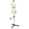 vidaXL Forma de vestido ajustable femenina Crema m Terciopelo