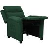 vidaXL Sill&oacute;n reclinable de tela verde oscuro