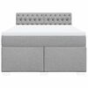 vidaXL Cama box spring con colch&oacute;n tela gris claro 140x190 cm