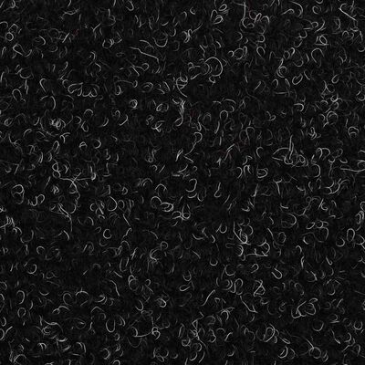 vidaXL Alfombrillas de escaleras autoadhesivas 10 uds negro 56x17x3 cm