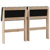 vidaXL Cabecero tapizado Gris oscuro 120 cm Madera de pino macizo