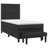 vidaXL Cama box spring con colch&oacute;n cuero sint&eacute;tico negro 90x190 cm