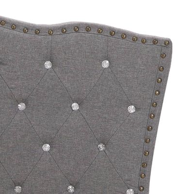 vidaXL Cama con colchón tela gris claro 120x200 cm