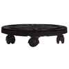 vidaXL Soporte para plantas con ruedas di&aacute;metro 30 cm negro 170 kg