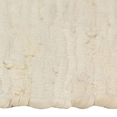 vidaXL Mantel individual 6 uds Chindi liso algodón color crema 30x45cm