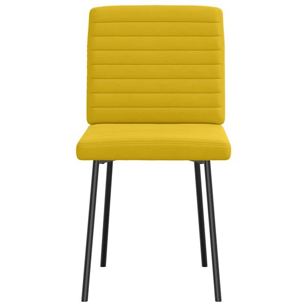 vidaXL Sillas de comedor 4 unidades terciopelo amarillo