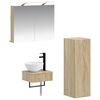 vidaXL Juego de Muebles de Ba&ntilde;o 3 uds. Roble Sonoma