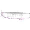 vidaXL Estructura de cama de metal blanca 135x190 cm