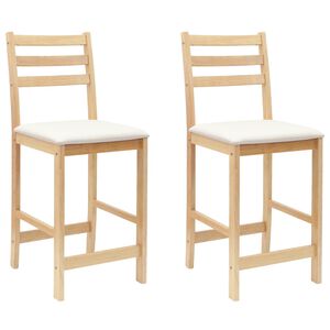 vidaXL Sillas de comedor 2 pcs Natural 40 x 47,5 x 99,5 cm