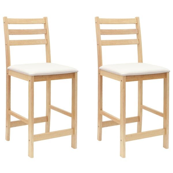 vidaXL Sillas de comedor 2 pcs Natural 40 x 47,5 x 99,5 cm