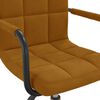 vidaXL Sillas de comedor giratorias 2 unidades terciopelo marr&oacute;n