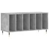 vidaXL Mueble discos madera contrachapada gris hormig&oacute;n 100x38x48 cm
