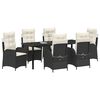 vidaXL Conjunto de Comedor de Jard&iacute;n 7 pcs Negro rat&aacute;n sint&eacute;tico