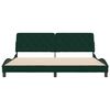 vidaXL Estructura cama sin colch&oacute;n terciopelo verde oscuro 200x200 cm