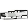 vidaXL Sof&aacute; cama sin colch&oacute;n madera maciza de pino negro 90x190 cm