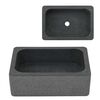 vidaXL Lavabo 45x30x15 cm de piedra de r&iacute;o negro