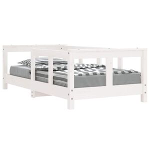 vidaXL Estructura de cama para ni&ntilde;os madera de pino blanco 70x140 cm