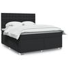 vidaXL Cama box spring con colch&oacute;n cuero sint&eacute;tico negro 180x200 cm