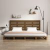 vidaXL Estructura de cama madera maciza de pino marr&oacute;n miel 120x190 cm