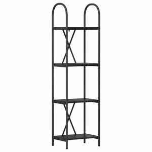 vidaXL Estante de libros 4 niveles 40 x 30 x 146 cm Roble Negro