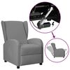 vidaXL Sill&oacute;n orejero elevable de cuero sint&eacute;tico gris