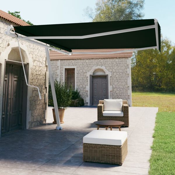 vidaXL Toldo de pie autom&aacute;tico gris antracita 400x350 cm