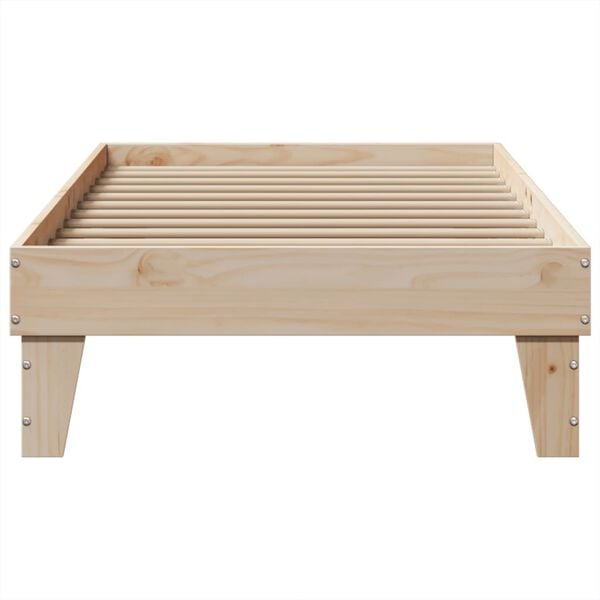 vidaXL Estructura de cama sin colch&oacute;n madera maciza de pino 90x190 cm