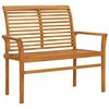 vidaXL Banco de jard&iacute;n madera maciza de teca 112 cm