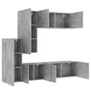 vidaXL Muebles de TV de pared 5 pzas madera ingeniería gris hormigón