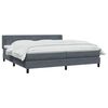 vidaXL Cama box spring con colch&oacute;n terciopelo gris oscuro 200x210 cm